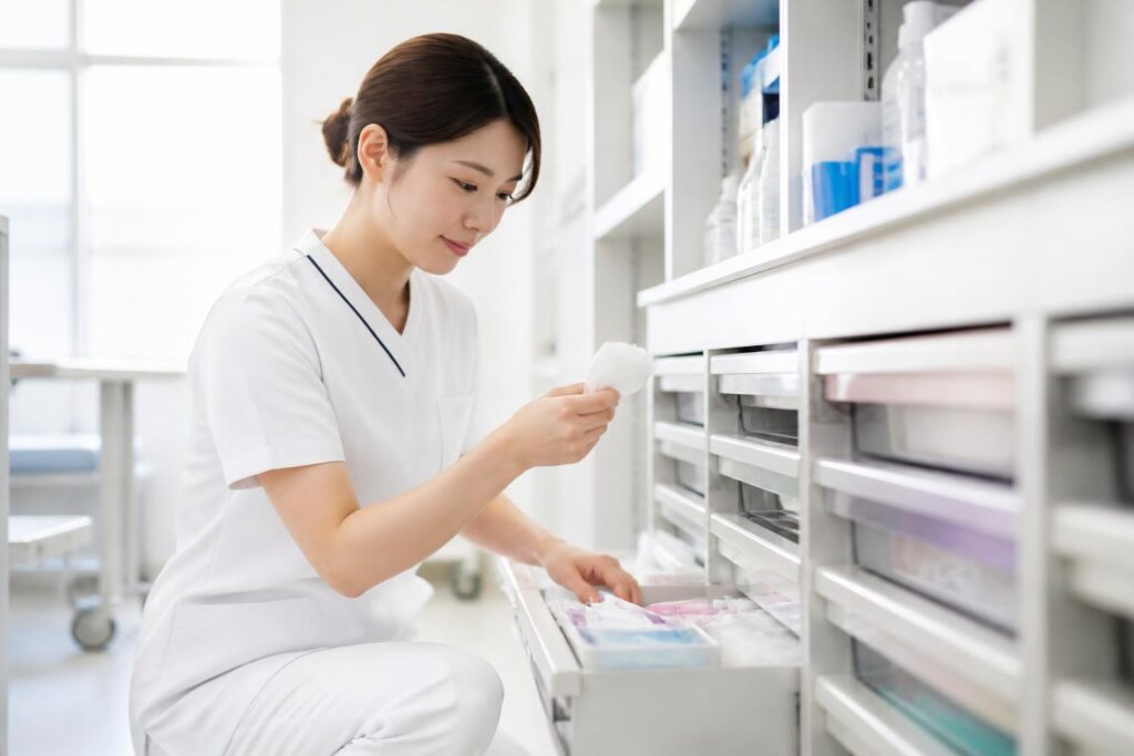 ナースリーで手袋やマスクなどの消耗品はまとめ買いできる？